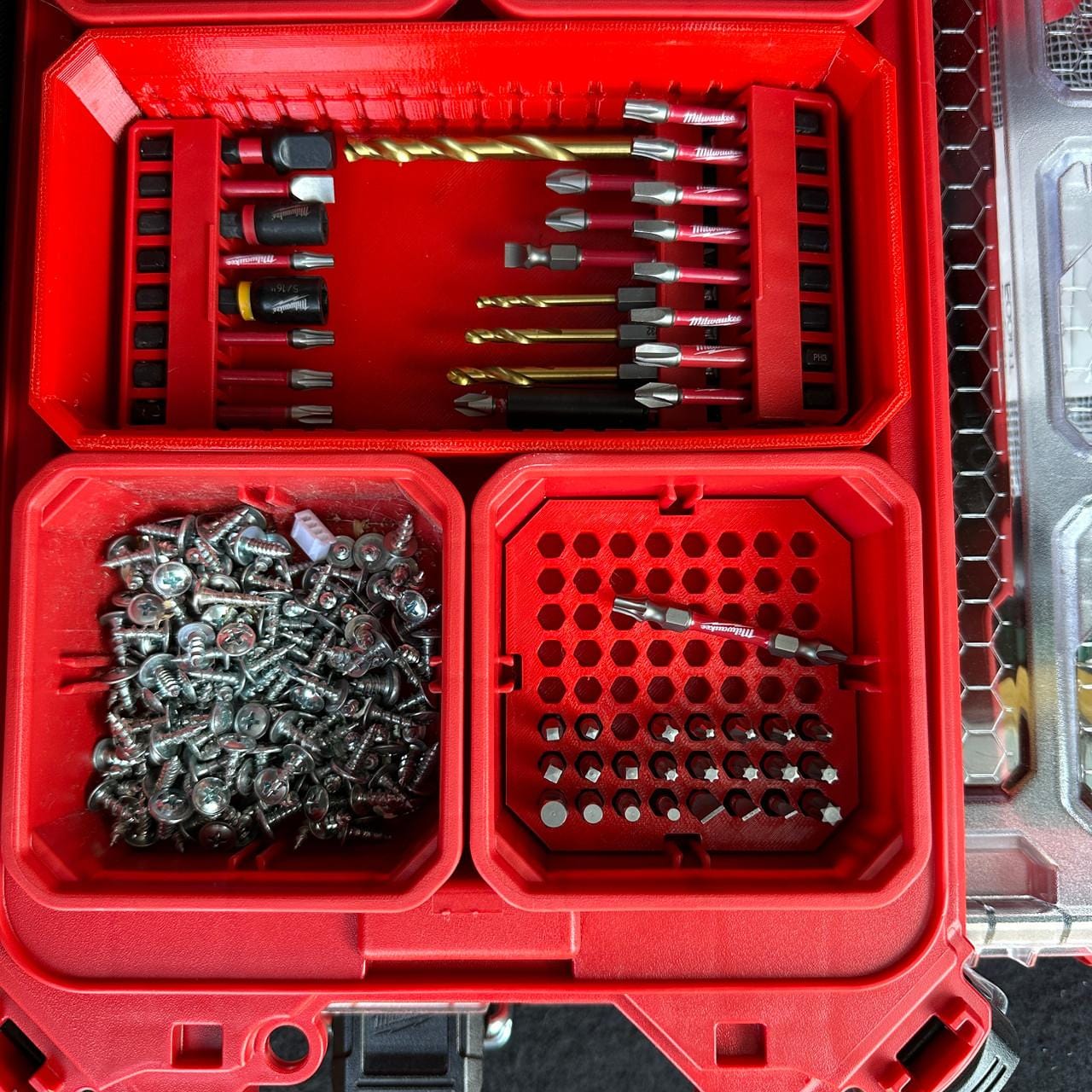 Bit Holder for Milwaukee Packout Low Profile Bins NW3DPrinting