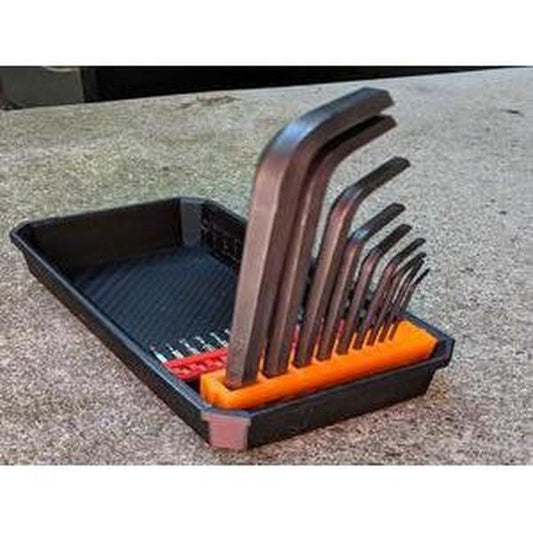 Hex Key Holder for Milwaukee Packout Bins NW3DPrinting Black-
