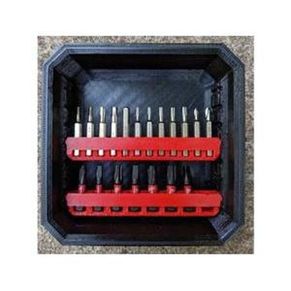 Micro Bit Holder for Milwaukee Packout Bins NW3DPrinting Black-