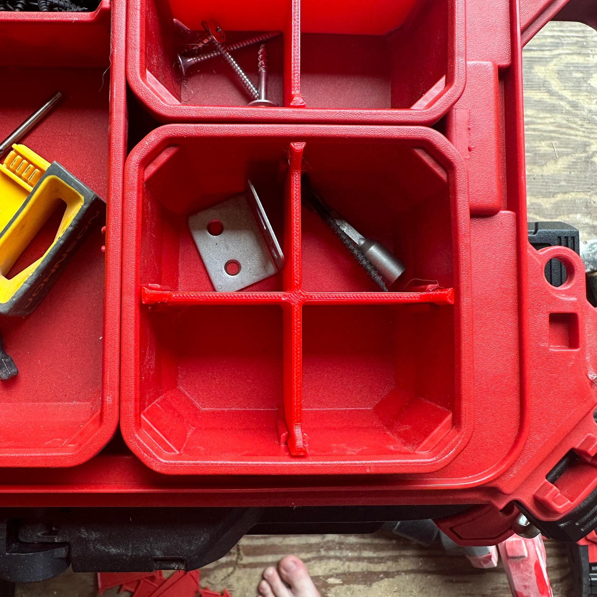 Dividers for Milwaukee Packout Low Profile Bins (3,4,6 Space) NW3DPrinting
