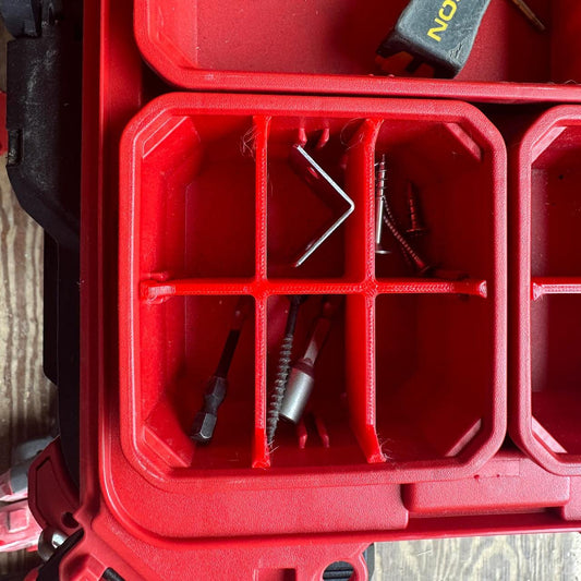 Dividers for Milwaukee Packout Low Profile Bins (3,4,6 Space) NW3DPrinting