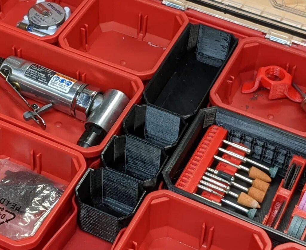 Low-Profile Middle Bins for Milwaukee Packout NW3DPrinting