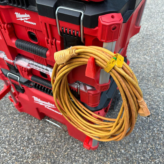 Milwaukee Hook for Packout - Red Plastic Design with Multiple Cutouts for Versatile Use NW3DPrinting