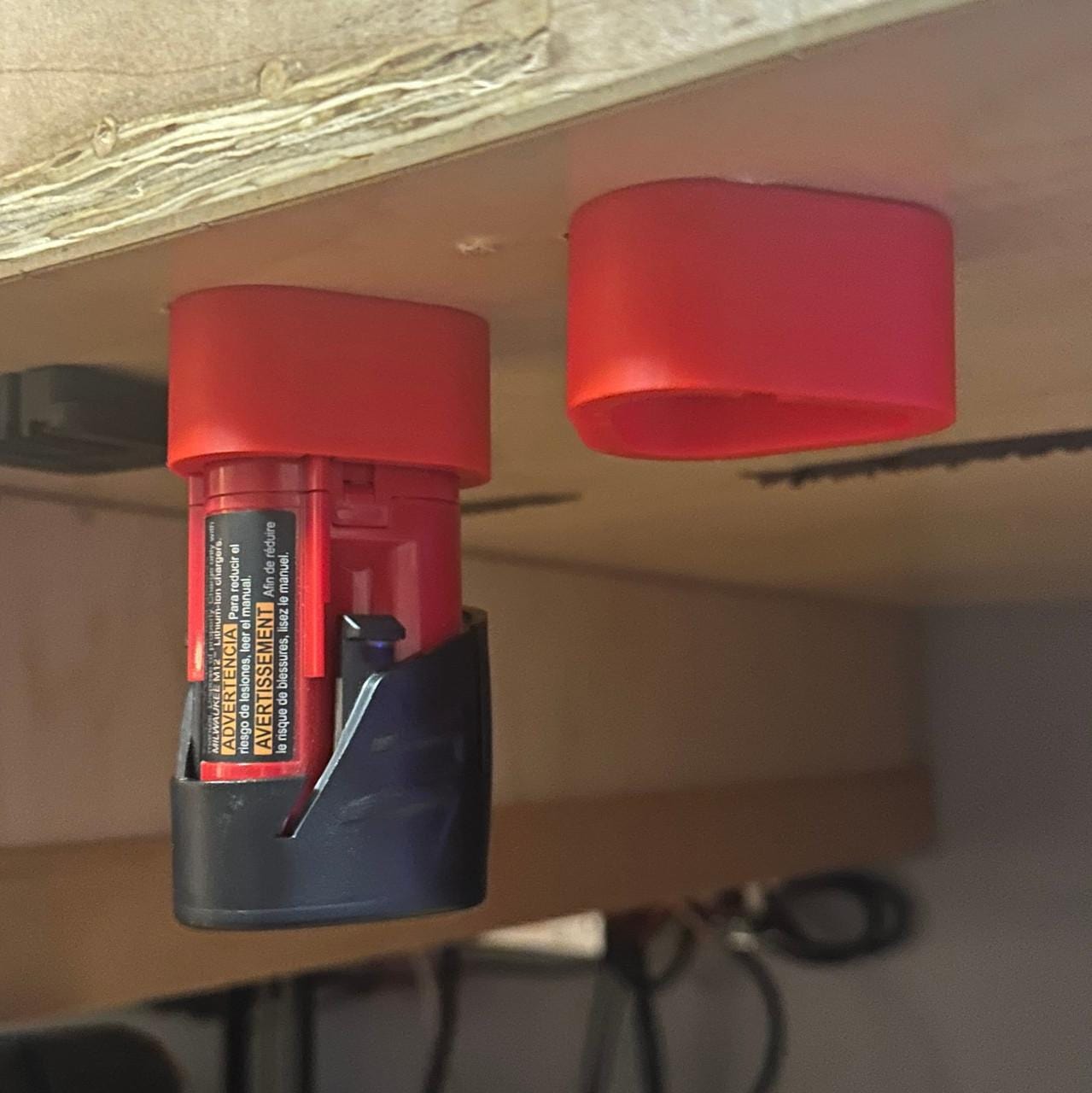 Milwaukee Wall Mounts for M12 Batteries - Durable PETG Material - Lifetime Guarantee - Secure Friction Fit - Made in USA NW3DPrinting